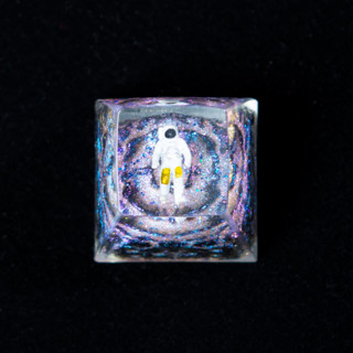 免運 爆款 【高品質材料】手工3D列印樹脂鍵帽,宇航員流浪星球夜光鍵帽,適用於機械鍵盤ins