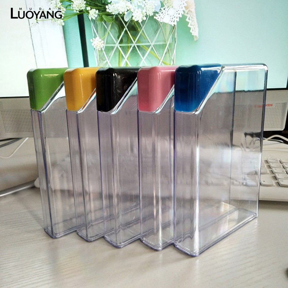洛陽牡丹 扁平方形透明水杯運動便攜創意紙張杯水壺