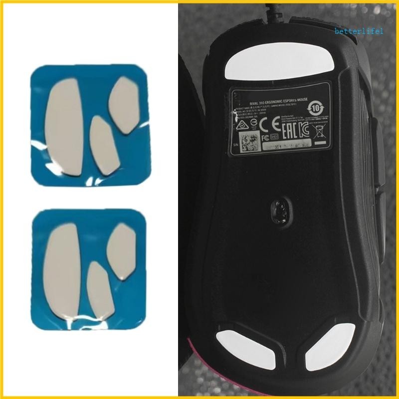 Btm 2Set Mouse Skates 鼠標升級彎曲邊緣鼠標腳適用於 Rival 310