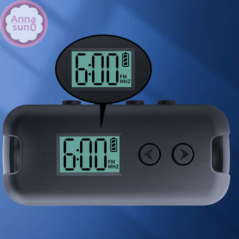 Annasun 迷你袖珍調頻收音機便攜式 50-108MHZ 音頻收音機接收器帶液晶顯示屏戶外運動手持收音機接收器 HG