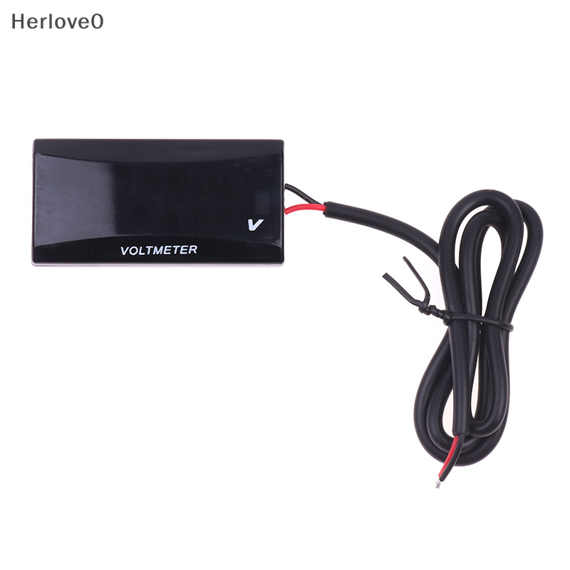 Herlove Mini LED 顯示數字電壓表面板電壓表測試儀反向連接保護 12V 適用於汽車摩托車 Universa