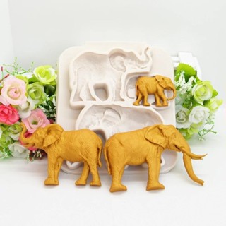 矽膠蛋糕模具草原動物大象diy軟糖巧克力樹脂模具蛋糕裝飾工具烘焙配件