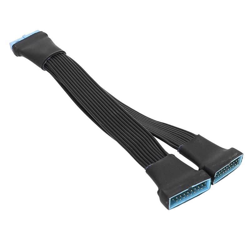 Zzz USB3 0 接頭延長線 19 20Pin 1 對 2 分線器電腦主板內部 USB 延長適配器 DIY 5 9