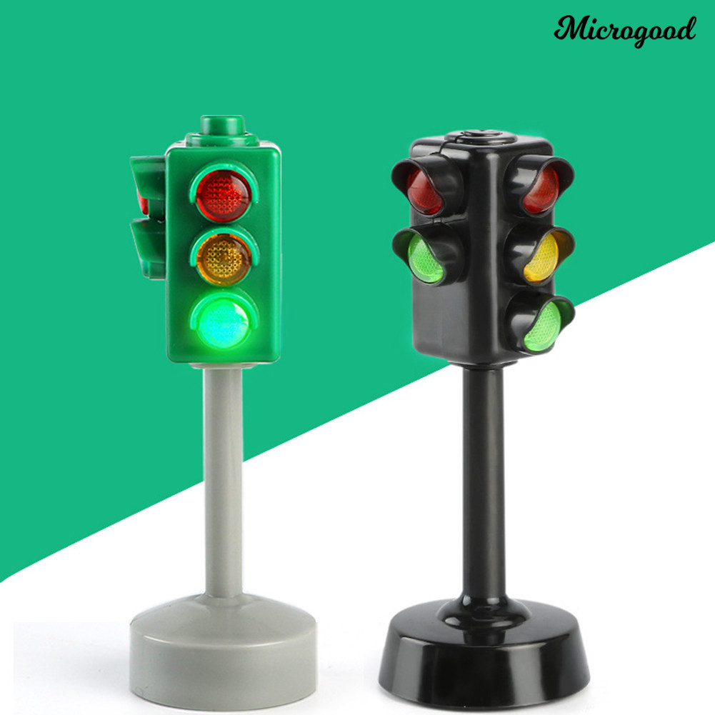 【MIC】迷你交通標誌路燈塊帶聲音LED兒童安全教育玩具
