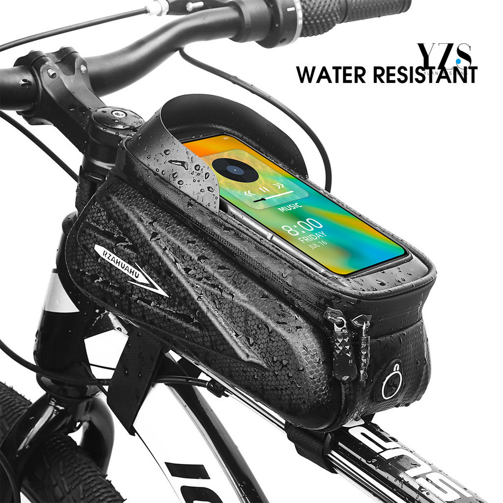 [摩卡運動]戶外騎行裝備硬殼前梁包山地腳踏車包手機觸屏防水上管包收納袋
