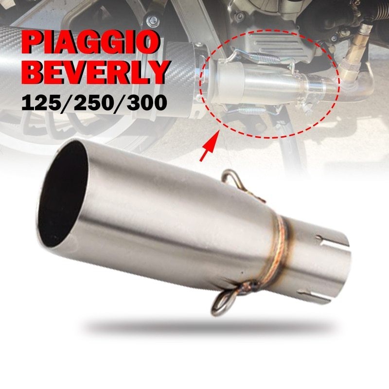 Piaggio Beverly X10 MP3 125 250 300 250LT 300L 不銹鋼滑套式摩托車排氣中連