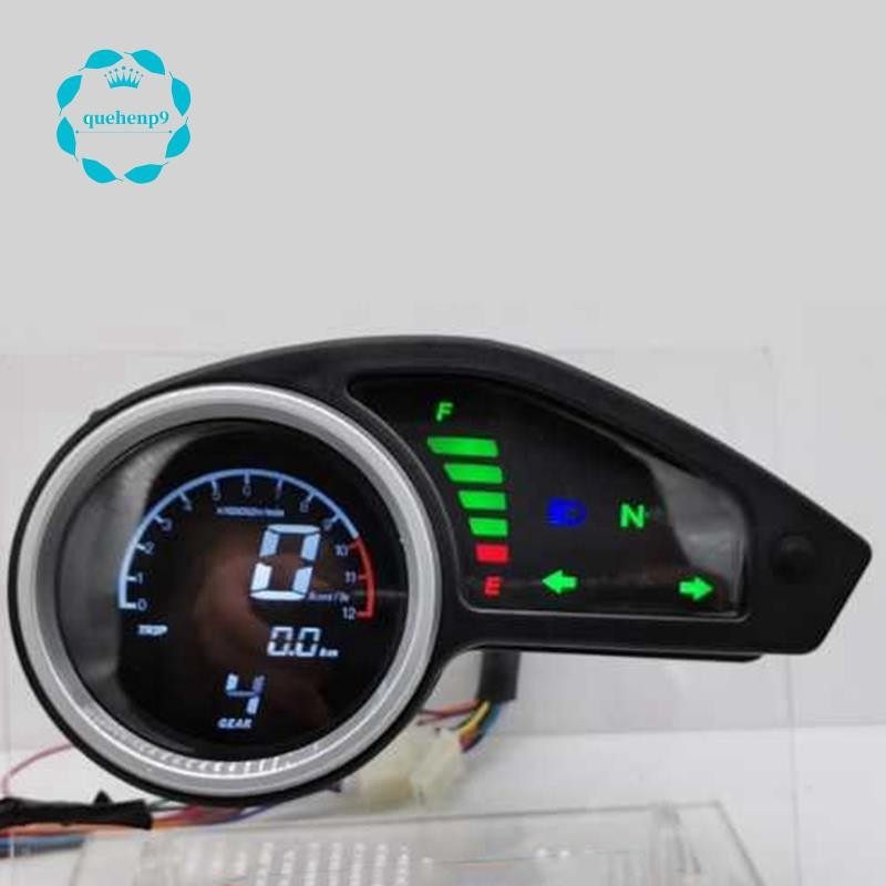 通用數字摩托車里程表 LCD 儀表車速表轉速錶帶夜燈