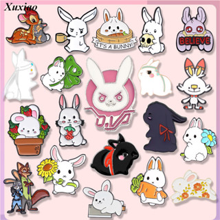 創意可愛動物兔子琺瑯胸針紀念品背包徽章復活節配飾禮物