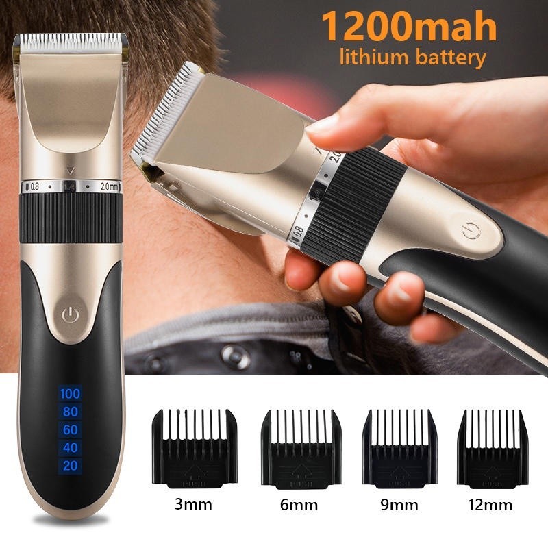 專業理髮器男士理髮器鬍鬚修剪器可充電理髮機低噪音成人兒童理髮