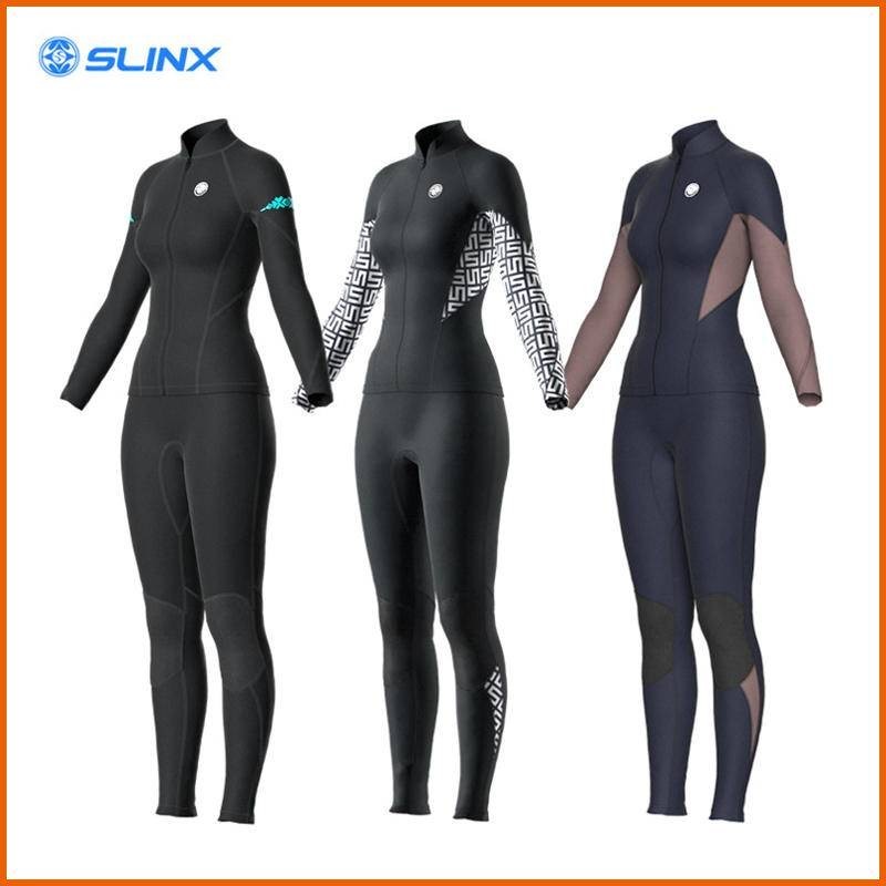 現貨 SLINX 新品 2mm 潛水上衣 潛水長褲 女 兩件式 保暖 防寒衣 水母衣 衝浪衣 戶外 潛水