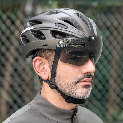 頭盔 帶風鏡 男女安全帽 單車騎行 空力安全帽 騎行頭盔 公路自行車安全帽 一體成型 腳踏車安全帽 單車安全帽