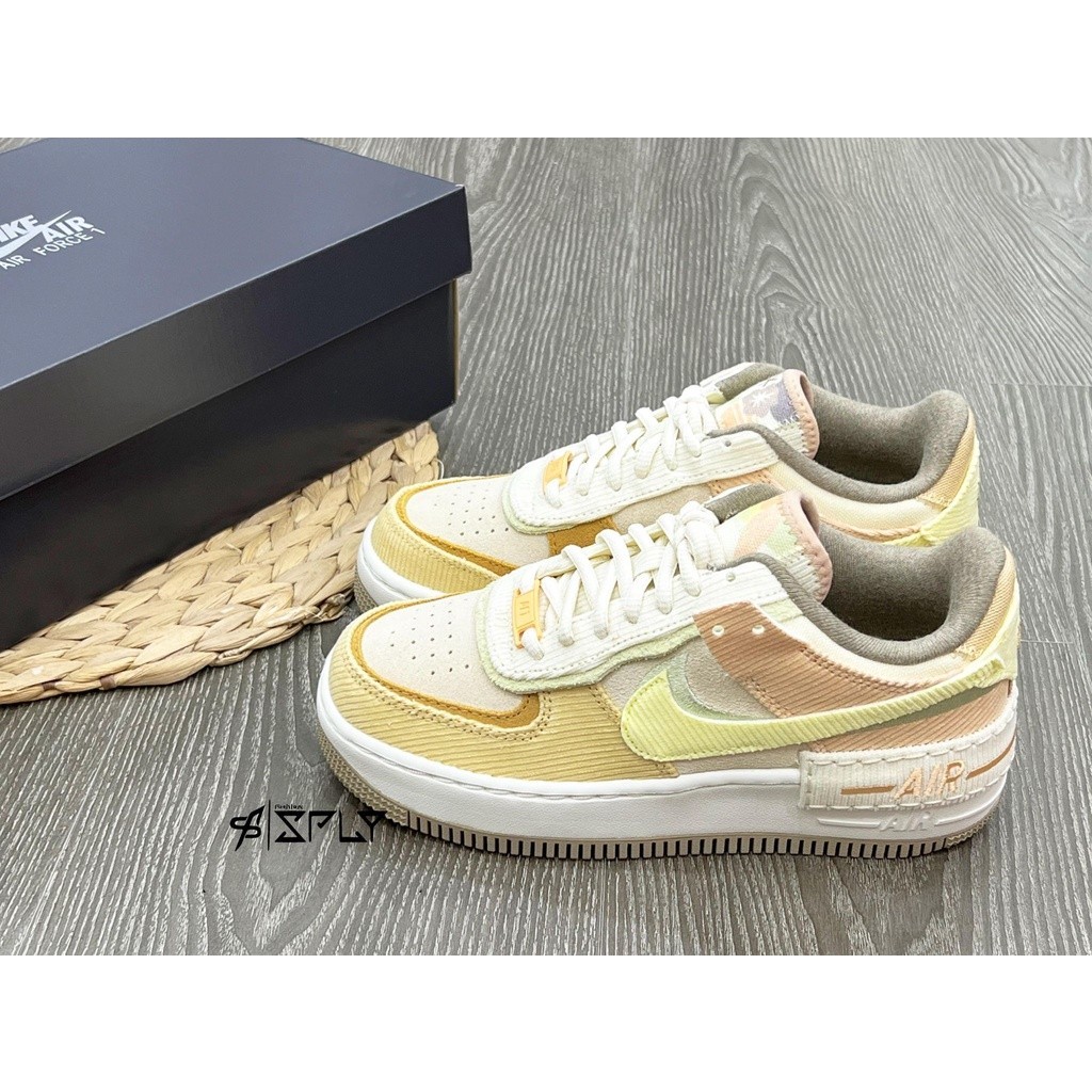 高质量 Nike Air Force 1 Shodow 燈芯絨 拼接 休閒鞋 DQ5075-187