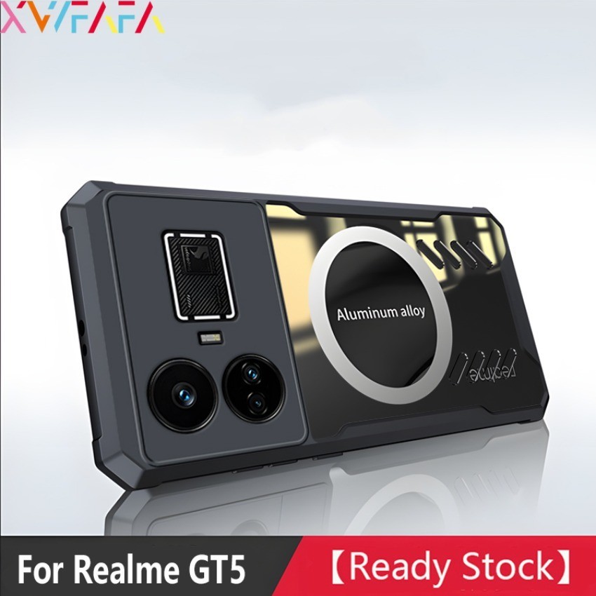 適用於realme 12 11 Pro Plus GT5 Pro GT Neo 2T Q3 Pro鋁合金遊戲散熱防震透明