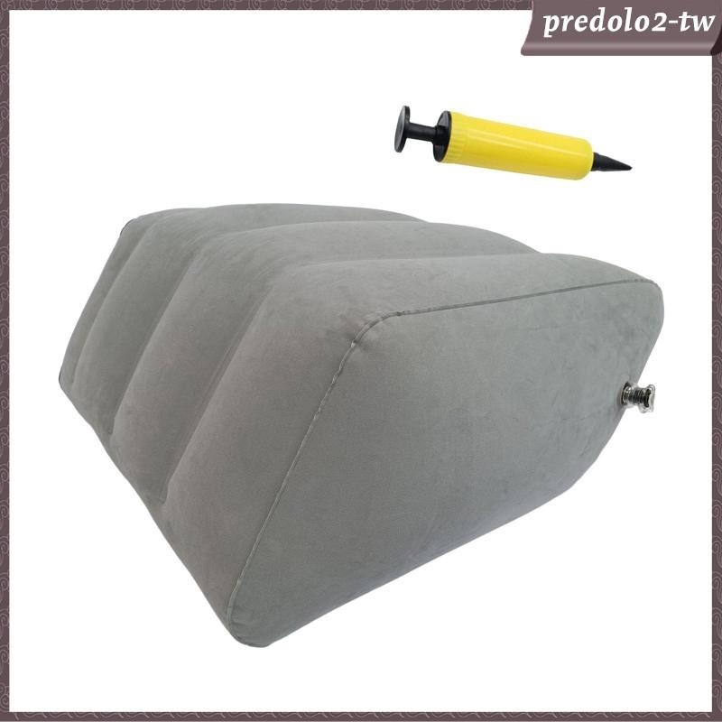 [PredoloffTW] 充氣腿枕,易於充氣輕質護膝墊,旅行床楔形枕頭腳墊提升枕頭,禮物