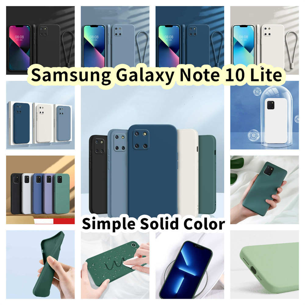 SAMSUNG 【Case Home】適用於三星 Galaxy Note 10 Lite 矽膠全保護殼直邊彩色手機殼保護