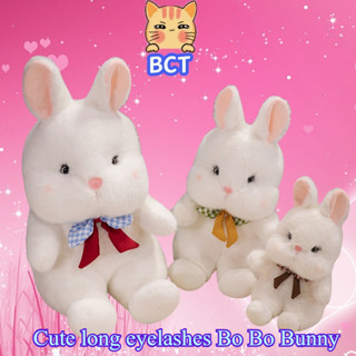 Bct 可愛兔子毛絨玩具模擬動物公仔長睫毛兔子玩具軟毛絨公仔兒童伴侶公仔創意禮物送給朋友兒童玩偶生日禮物女孩