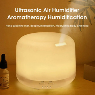 500ML 空氣加濕器精油擴散器香薰擴散器帶彩色夜燈 USB 加濕器迷你尺寸加濕器