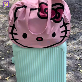 ✨sasa優選✨百搭新款Hello Kitty包包 凱蒂貓單肩包大容量防水手提大包旅行包短途輕便行李包待産包女收納