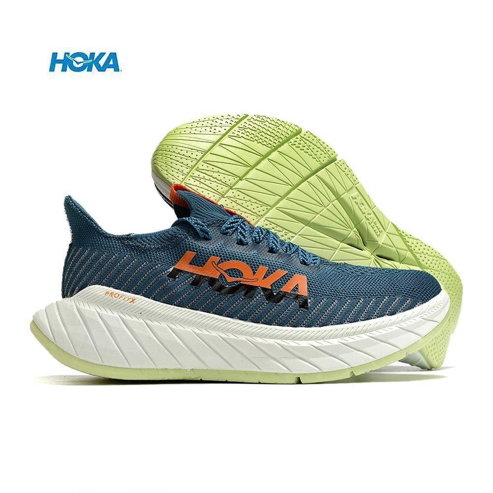 2024新式跑鞋 HOKA ONE CARBON X3 男女鞋跑步綠黑