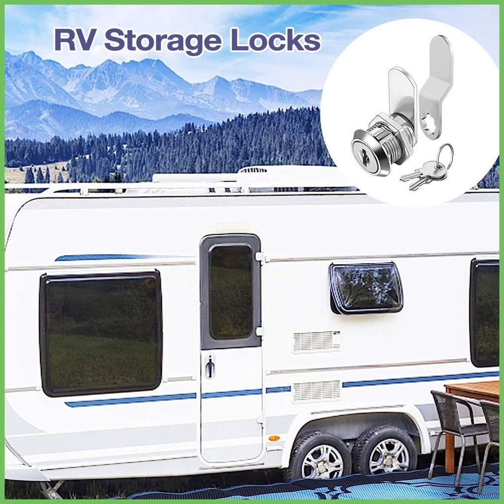 Rv 鎖用於存儲門 RV 存儲隔間鎖用於露營拖車的替換鎖帶鑰匙鋅合金 haoyistw