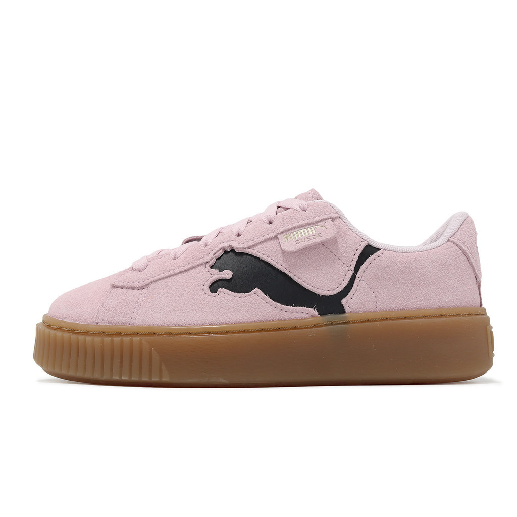 Puma 休閒鞋 Suede Platform Cutout Wns 粉紅 黑 厚底 女鞋 【ACS】 39723305