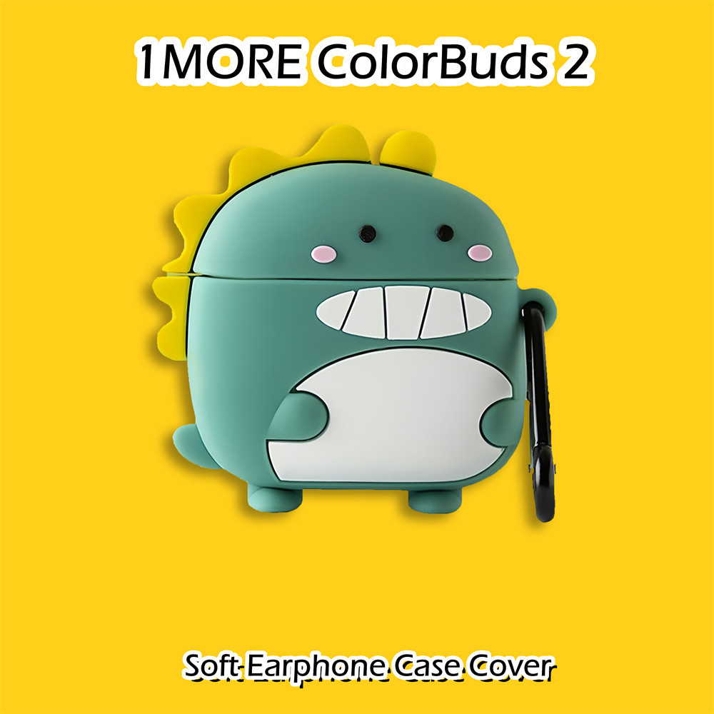 【快速發貨】適用於 1more ColorBuds 2 盒可愛卡通造型軟矽膠耳機盒外殼保護套