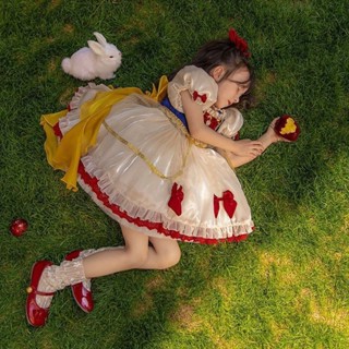 免運❥ 白雪公主裙 迪士尼公主裙 女童洛麗塔 兒童表演服 生日禮服 蓬蓬禮服 女童連衣裙 女童禮服裙 女童蓬蓬裙