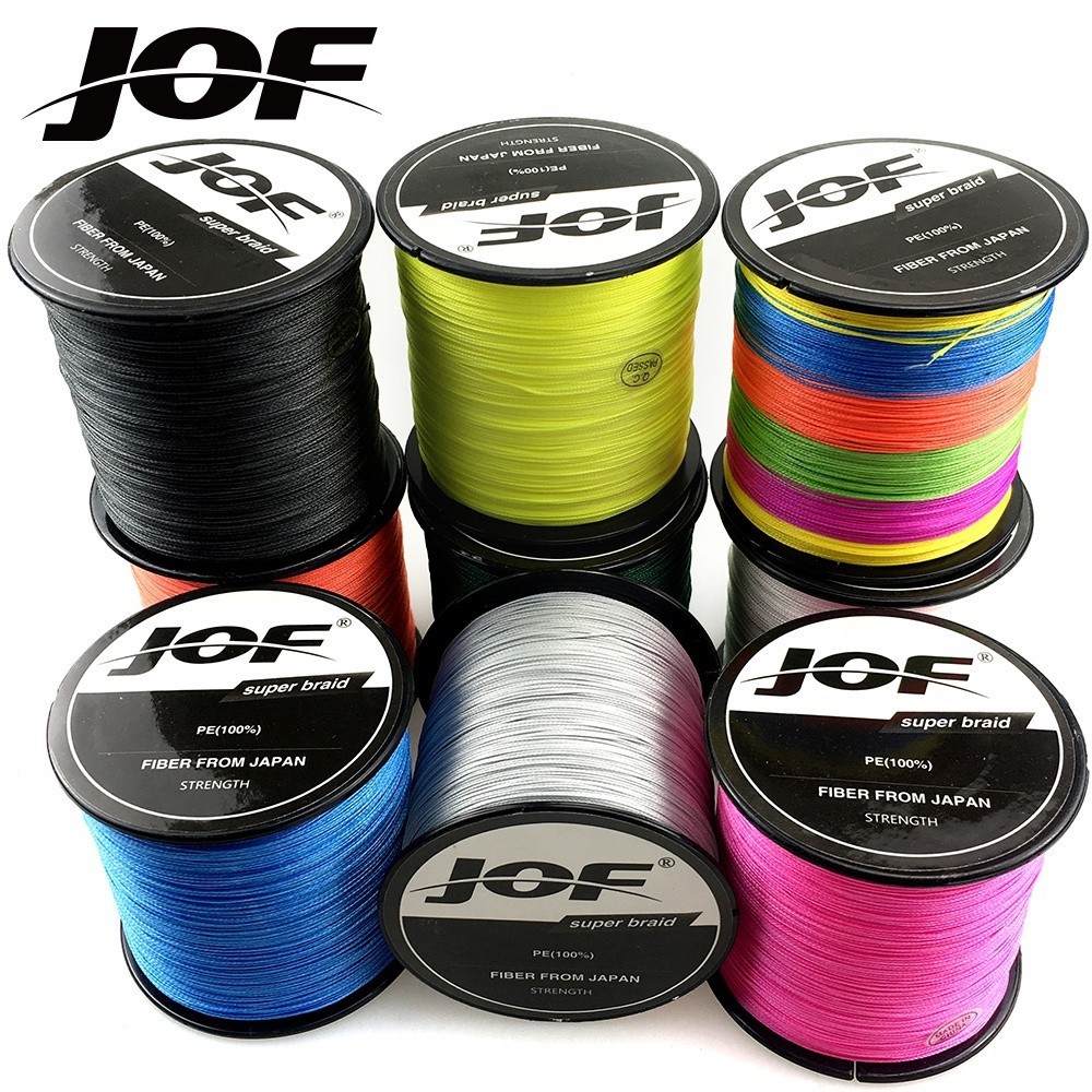 Jof 100 毫米 PE 編織釣魚線 300 m。 X4 10-80 磅釣魚線、釣魚線、PE 線編織