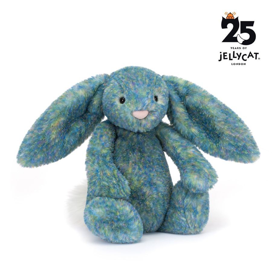 Jellycat奢華致臻安撫兔/ Azure慶典藍玫瑰/ 31cm eslite誠品