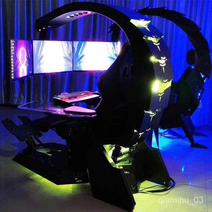 【火熱進行中】電競椅遊戲太空艙 按摩加熱肥宅快樂人體工學座椅 一件式式電腦座艙