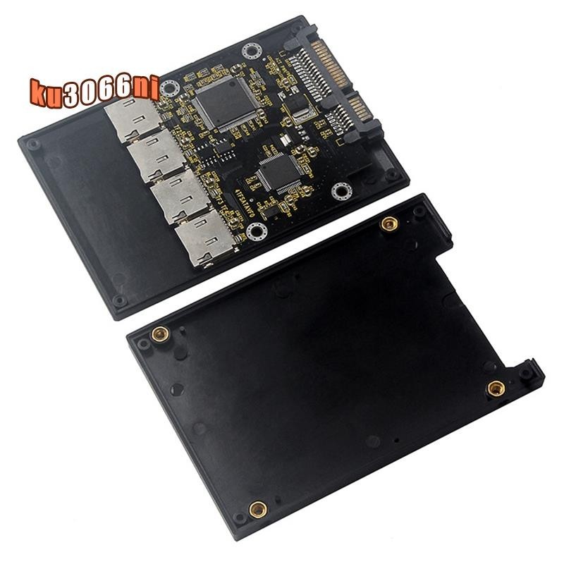 2.5寸4 TF轉SATA轉接卡,自製SSD固態硬盤,用於Micro-SD轉SATA組RAID卡