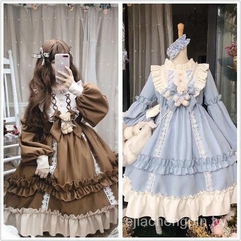 清倉蘿莉塔裙子全套日系可愛蘿莉學生洋裝洋裝2020秋冬lolita軟妹裙