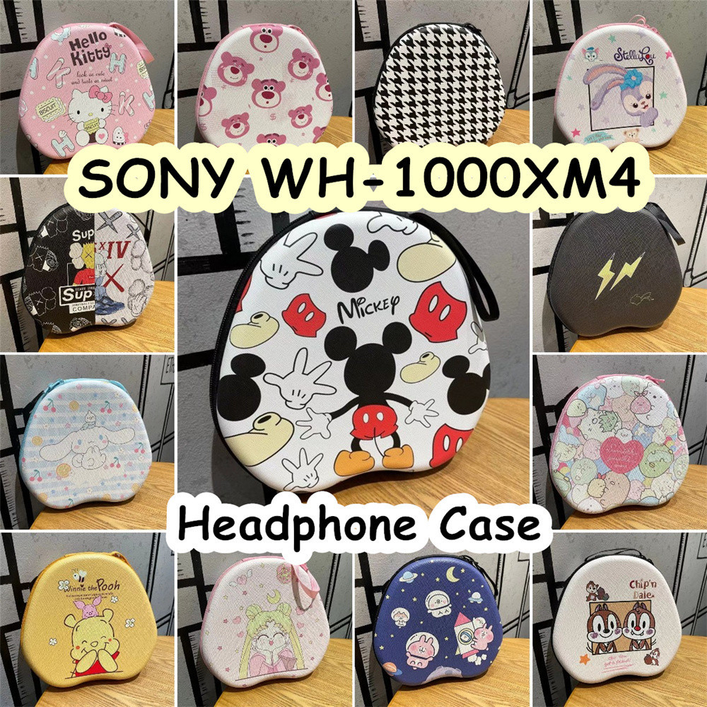 索尼 【imamura】適用於 Sony WH-1000XM4 耳機套簡約卡通耳機耳墊收納包外殼盒
