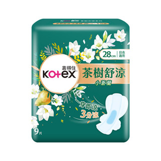 kotex 靠得住 茶樹舒涼棉小蒼蘭28cm9片7包 (箱購)