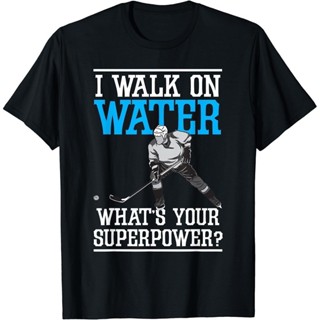 I Walk On Water Ice 曲棍球運動員滑冰男士青年 T 恤