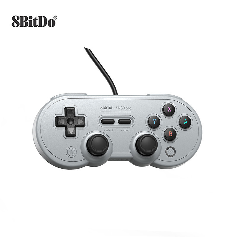 任天堂 8bitdo SN30 Pro USB 遊戲手柄操縱桿有線控制器,帶 USB 電纜,適用於 Nintendo S