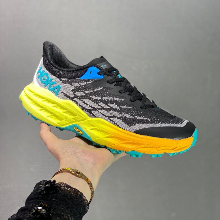 Hoka One One speedgoat 5 男士越野跑鞋透氣網眼減震運動鞋