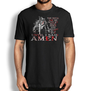 直到我說阿門戰士 T 恤 Christian Faith Christian Faith 襯衫