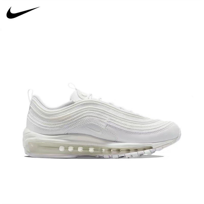 FNML Nk air max 97銀彈og氣墊鞋銀彈黑白全白休閒鞋情侶鞋