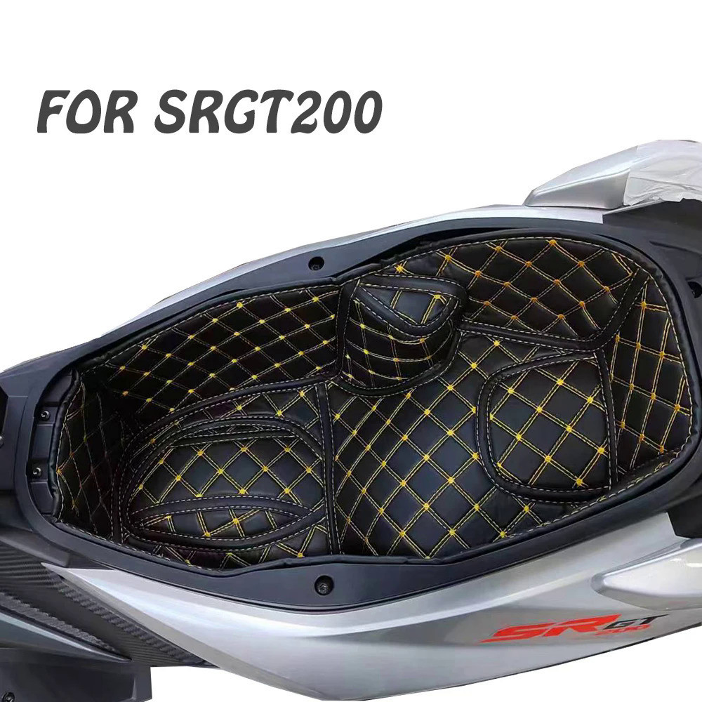 適用於 Aprilia SRGT200 SGRT 200 摩托車配件後備箱內墊座椅桶儲物行李箱襯墊