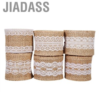 Jiadass 蕾絲純白粗麻布捲工藝派對裝飾