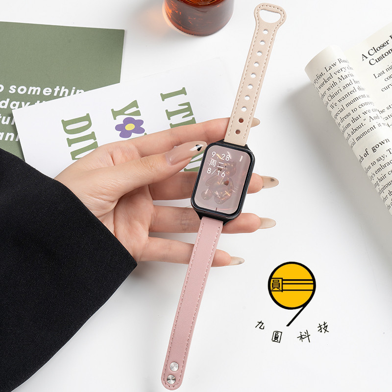 皮質磁吸 折疊扣 適用於 小米手環 8 Pro 防水錶帶 小米手環 8 7 6 5 4 3 NFC 運動手環 替換錶帶