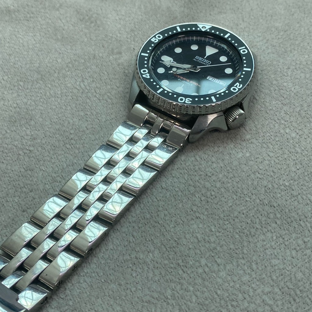 適用於精工 SEIKO 5 錶帶 SKX007 SRPE 20 22 24mm不銹鋼錶帶銀色男士豪華替換金屬手鍊