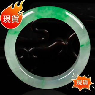 免運🔥超火爆🔥緬甸冰種玉鐲子女飄綠玉色手鐲花飄花正圈玉鐲女款玉手鐲💕💕💕