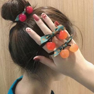 遙控髮帶韓國女士優雅新款圖案櫻桃水果高品質加厚彈力原裝進口