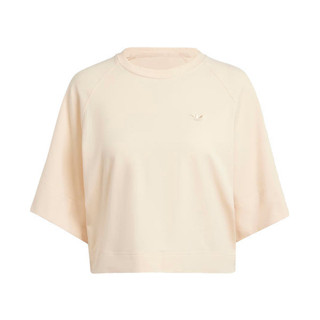 Adidas ESS T-shirt IS2751 女 短袖 上衣 T恤 亞洲版 休閒 簡約 寬鬆 棉質 三葉草 杏