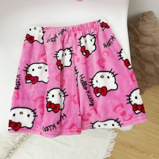 三麗鷗 Hello Kitty 毛絨卡通短褲睡褲 2025 新款可愛卡通法蘭絨休閒家居短褲
