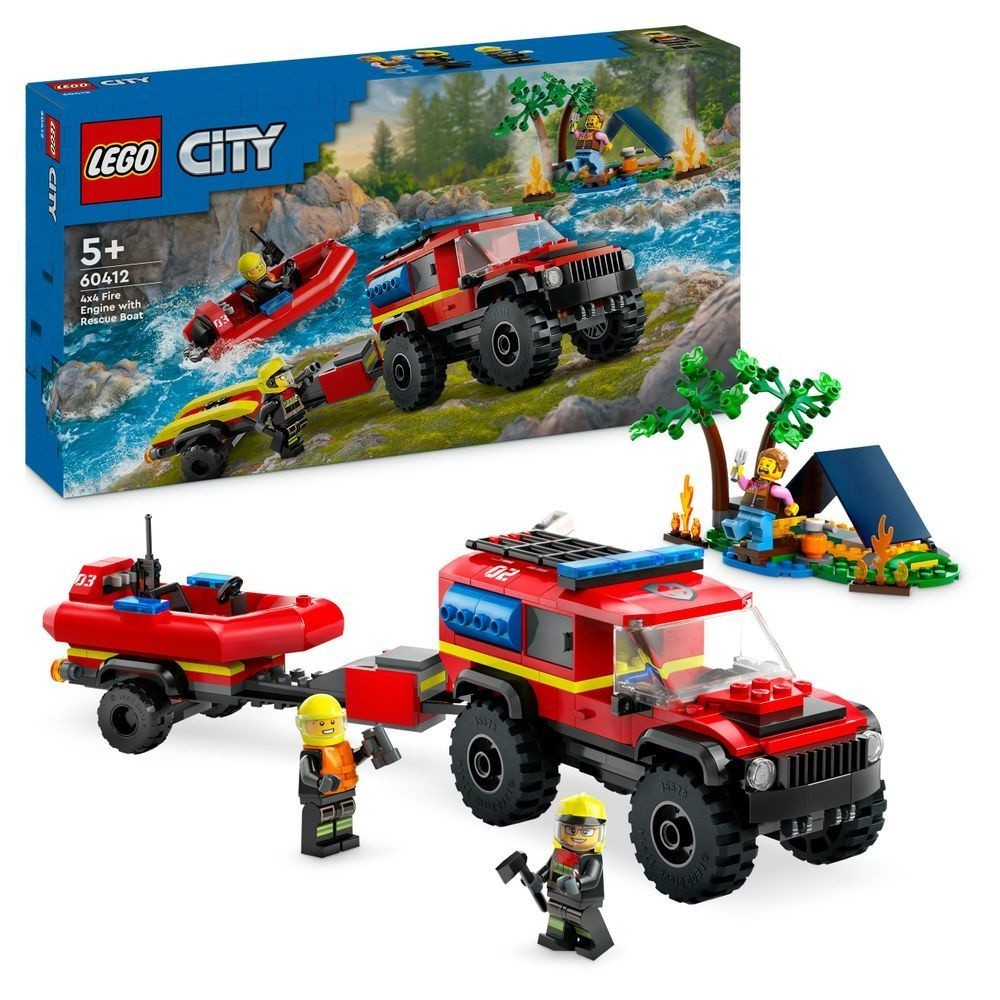請先看內文 LEGO 樂高 城市系列 60412 4x4 消防車和搜救艇