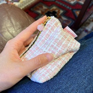 口紅盒 口紅袋 化妝盒 化妝袋 美摘小香風耳機包迷你零錢包女生口紅唇膏鑰匙隨身小物帆布收納袋
