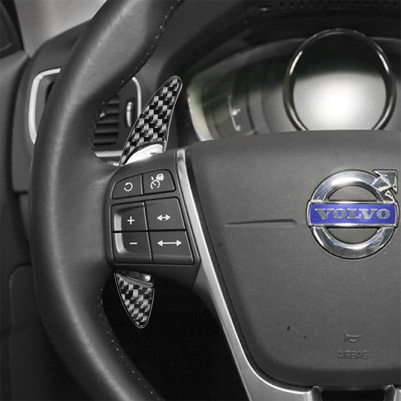 Volvo 富豪碳纖維方向盤換擋撥片 XC90內飾 XC60配件 XC40 LV60方向盤換擋撥片 加大撥片卡夢